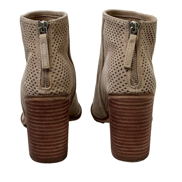 Steve Madden Replay Tan Suede Perforated Ankle Booties 8M - Picture 7 of 13